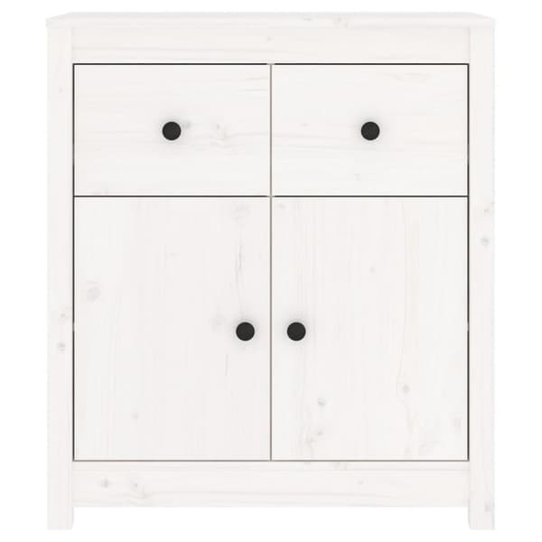 vidaXL Skjenk hvit 70x35x80 cm heltre furu