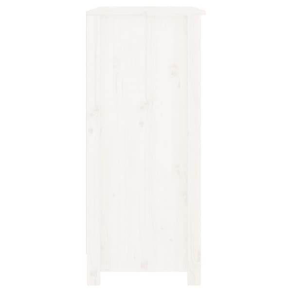 vidaXL Skjenk hvit 70x35x80 cm heltre furu