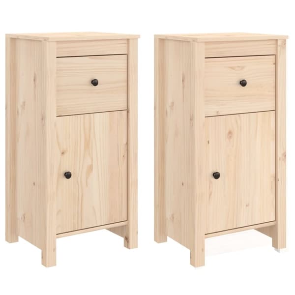 vidaXL Skänkar 2 st 40x35x80 cm massiv furu
