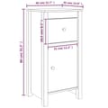 Miniatyrbilde 10 av 11: vidaXL Skjenk hvit 40x35x80 cm heltre furu