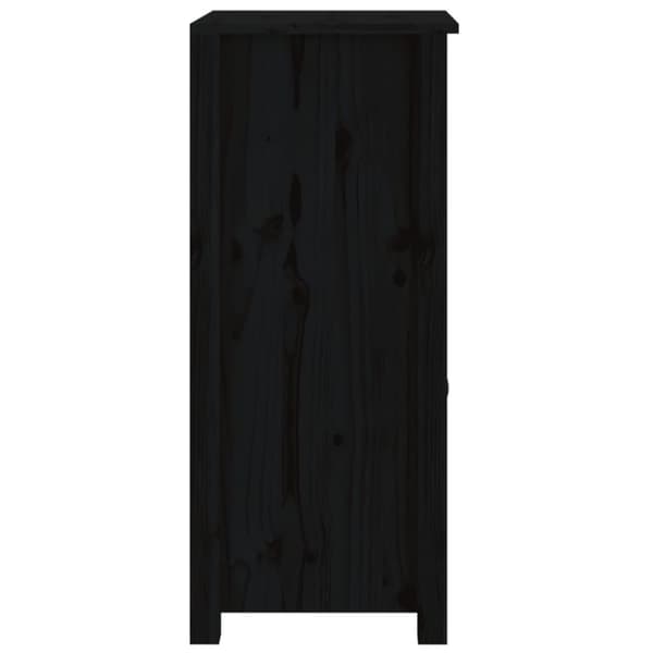 vidaXL Skjenk svart 40x35x80 cm heltre furu