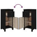 Miniatyrbilde 7 av 11: vidaXL Skjenker 2 stk svart 40x35x80 cm heltre furu
