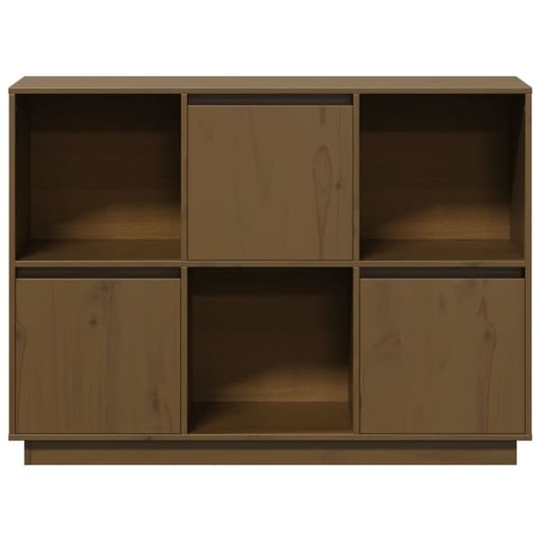 vidaXL Skänk honungsbrun 110,5x35x80 cm massiv furu