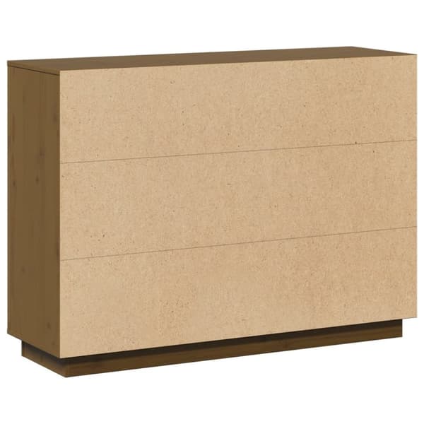 vidaXL Skänk honungsbrun 110,5x35x80 cm massiv furu