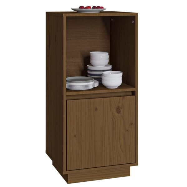 vidaXL Skänk honungsbrun 38x35x80 cm massiv furu