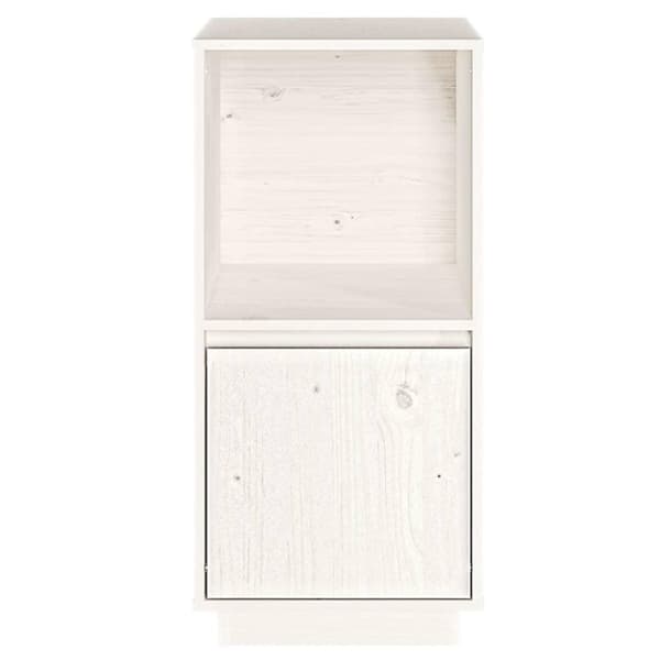 vidaXL Skänk vit 38x35x80 cm massiv furu