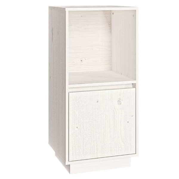 vidaXL Skänk vit 38x35x80 cm massiv furu