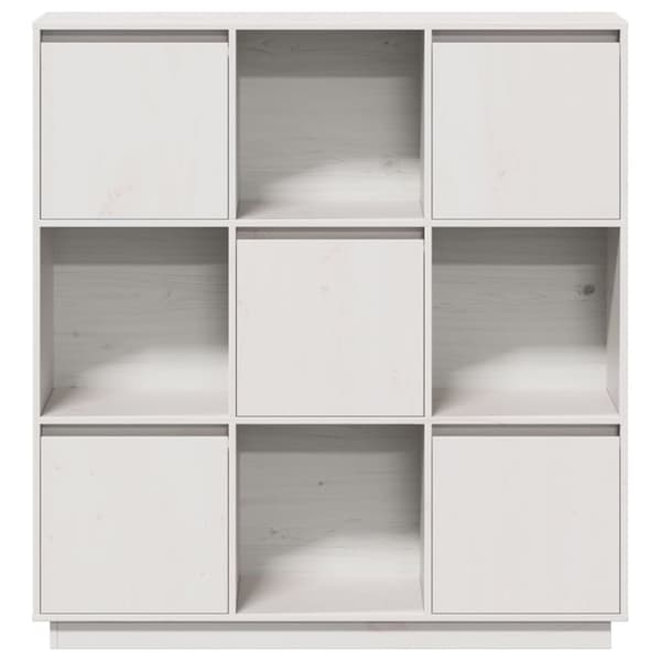 vidaXL Highboard hvit 110,5x35x117 cm heltre furu