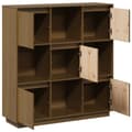 Miniatyrbilde 8 av 11: vidaXL Highboard honningbrun 110,5x35x117 cm heltre furu