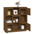 Miniatyrbilde 9 av 11: vidaXL Highboard honningbrun 110,5x35x117 cm heltre furu