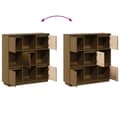 Miniatyrbilde 11 av 11: vidaXL Highboard honningbrun 110,5x35x117 cm heltre furu