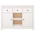Miniatyrbilde 5 av 11: vidaXL Skjenk hvit 100x35x74,5 cm heltre furu