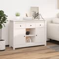 Miniatyrbilde 1 av 11: vidaXL Skjenk hvit 100x35x74,5 cm heltre furu