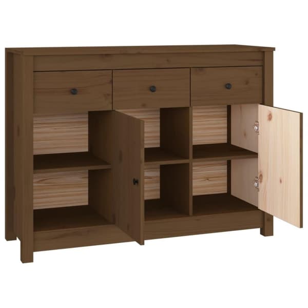 vidaXL Skjenk honningbrun 100x35x74 cm heltre furu