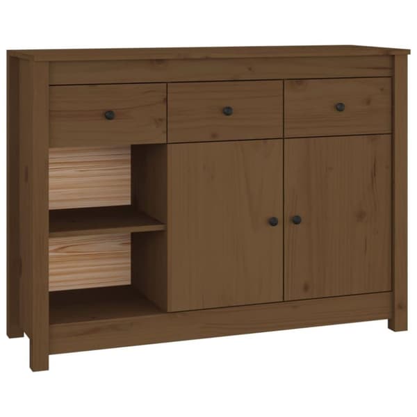 vidaXL Skjenk honningbrun 100x35x74 cm heltre furu