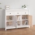 Miniatyrbilde 3 av 11: vidaXL Skjenk hvit 100x35x74 cm heltre furu