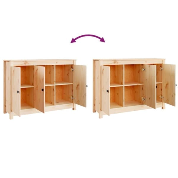 vidaXL Skjenk 100x35x74 cm heltre furu