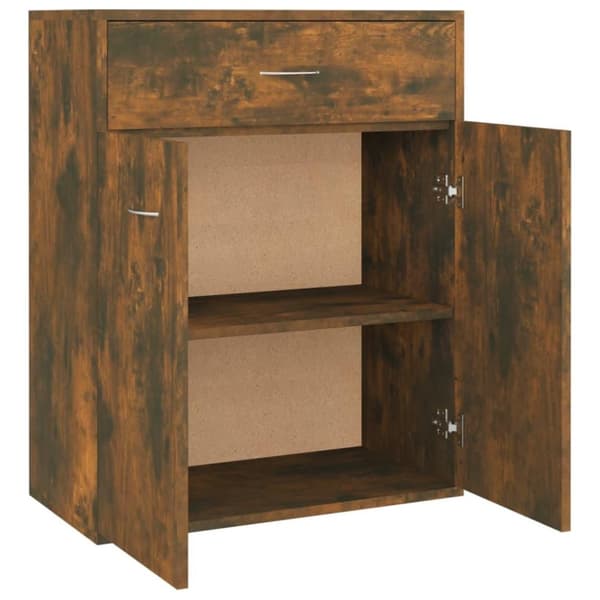 vidaXL Skänk rökfärgad ek 60x30x75 cm konstruerat trä