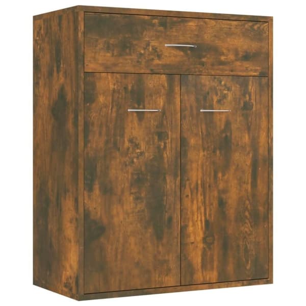 vidaXL Skänk rökfärgad ek 60x30x75 cm konstruerat trä