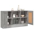 Miniatyrbilde 6 av 11: vidaXL Skjenk grå sonoma 120x30,5x70 cm konstruert tre