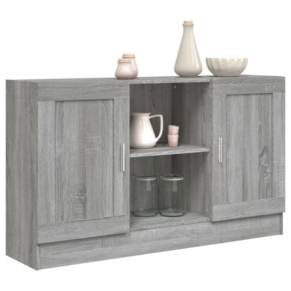 vidaXL Skjenk grå sonoma 120x30,5x70 cm konstruert tre