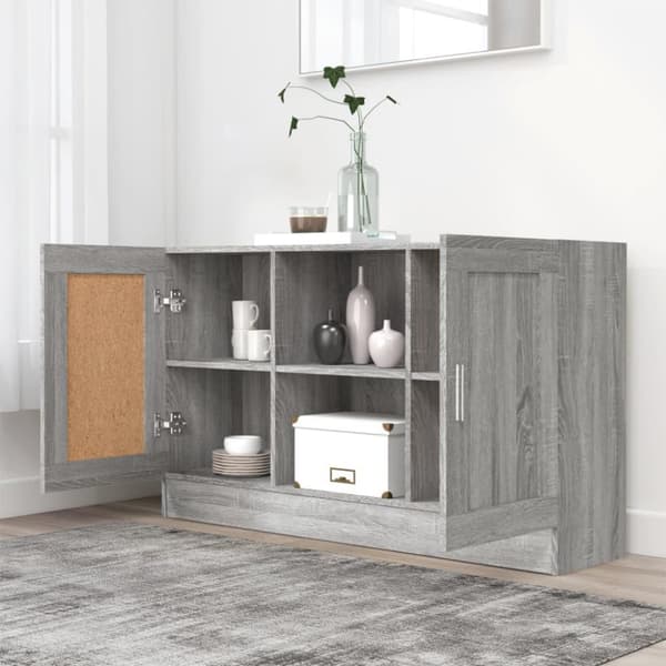 vidaXL Skjenk grå sonoma 120x30,5x70 cm konstruert tre