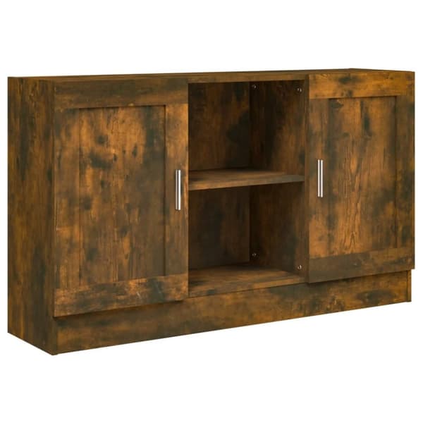 vidaXL Skänk rökfärgad ek 120x30,5x70 cm konstruerat trä