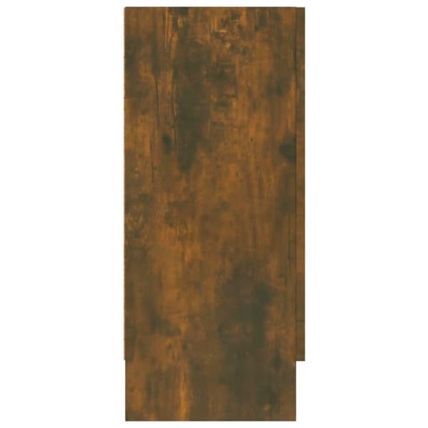 vidaXL Vitrineskap røkt eik 120x30,5x70 cm konstruert tre