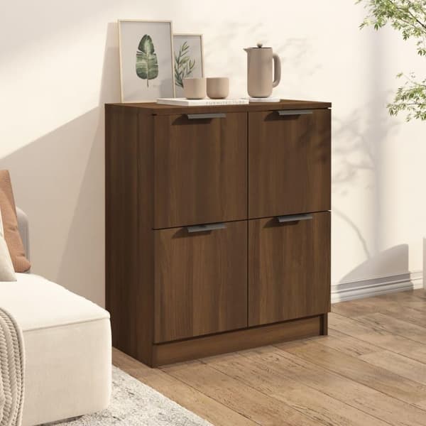 vidaXL Skjenk brun eik 60x30x70 cm konstruert tre