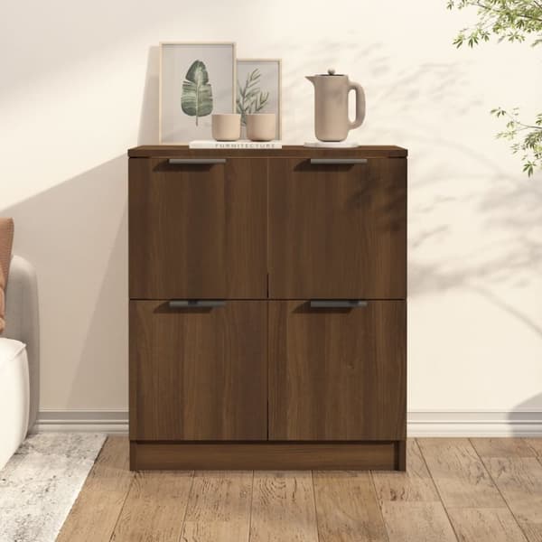 vidaXL Skjenk brun eik 60x30x70 cm konstruert tre