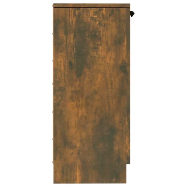 vidaXL Skänkar 2 st rökfärgad ek 30x30x70 cm konstruerat trä