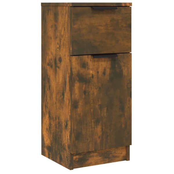 vidaXL Skjenk røkt eik 30x30x70 cm konstruert tre