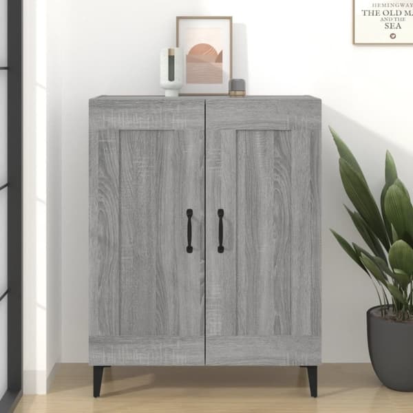 vidaXL Skjenk grå sonoma 69,5x34x90 cm konstruert tre
