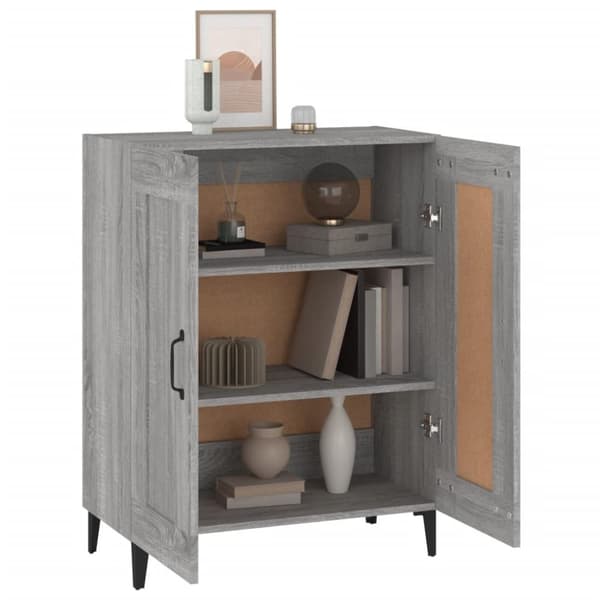 vidaXL Skjenk grå sonoma 69,5x34x90 cm konstruert tre