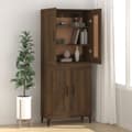 Miniatyrbilde 4 av 11: vidaXL Skjenk brun eik 69,5x34x90 cm konstruert tre