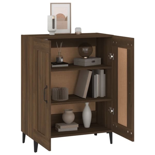 vidaXL Skjenk brun eik 69,5x34x90 cm konstruert tre