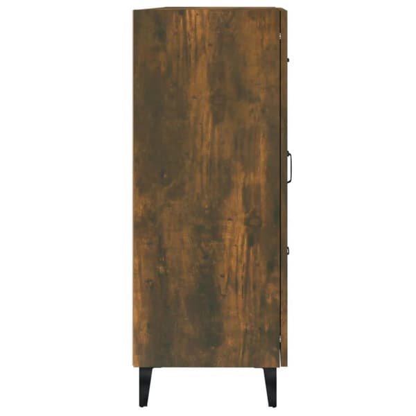 vidaXL Skjenk røkt eik 69,5x34x90 cm konstruert tre