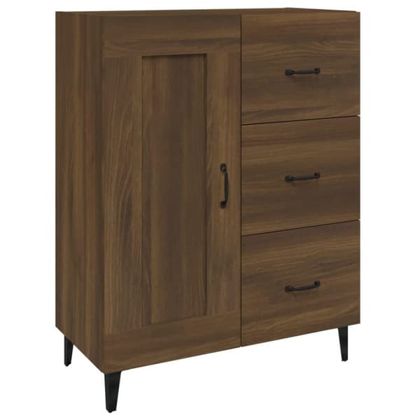 vidaXL Skjenk brun eik 69,5x34x90 cm konstruert tre