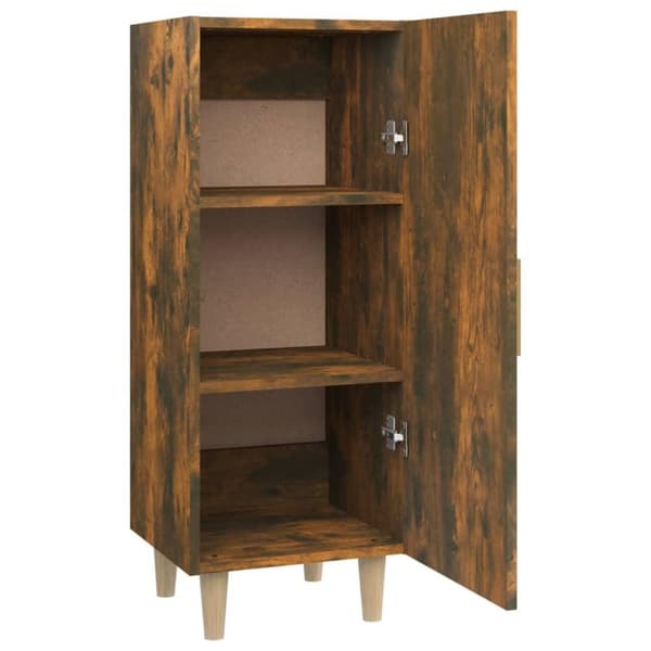 vidaXL Skjenk røkt eik 34,5x34x90 cm konstruert tre