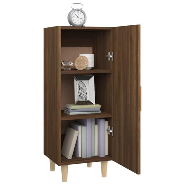 vidaXL Skjenk brun eik 34,5x34x90 cm konstruert tre