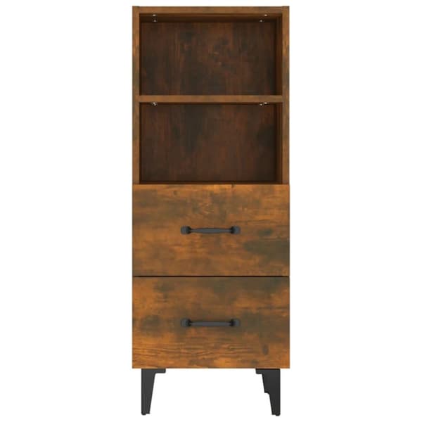 vidaXL Skjenk røkt eik 34,5x34x90 cm konstruert tre