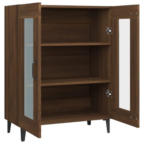 vidaXL Skjenk brun eik 69,5x34x90 cm konstruert tre