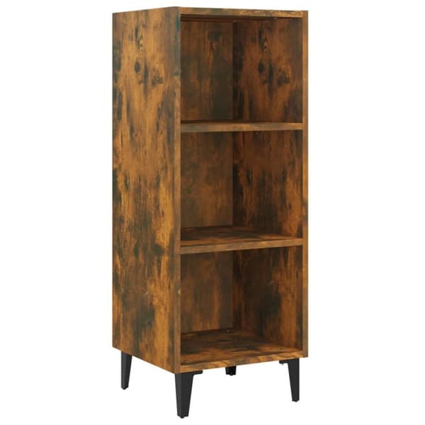 vidaXL Skjenk røkt eik 34,5x32,5x90 cm konstruert tre