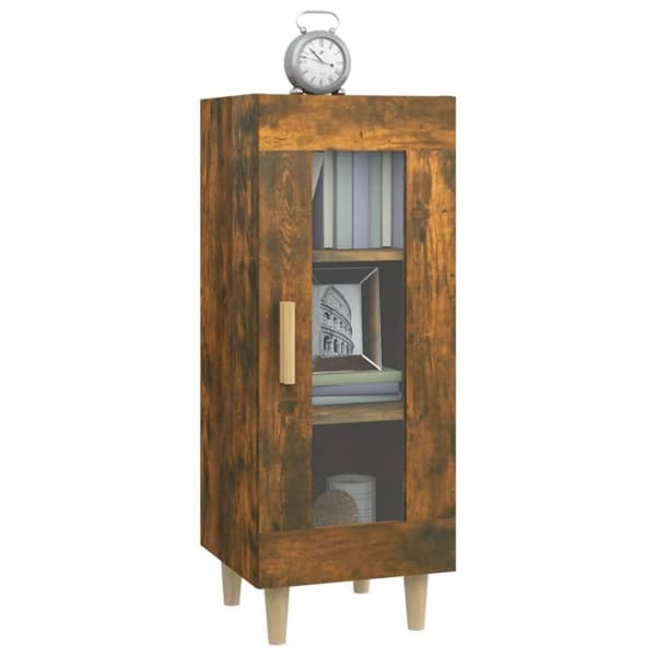 vidaXL Skjenk røkt eik 34,5x34x90 cm konstruert tre