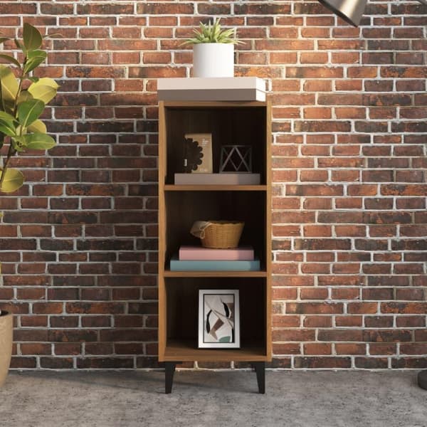 vidaXL Skjenk brun eik 34,5x32,5x90 cm konstruert tre