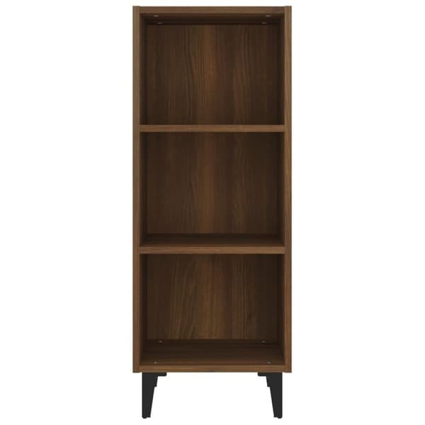 vidaXL Skjenk brun eik 34,5x32,5x90 cm konstruert tre