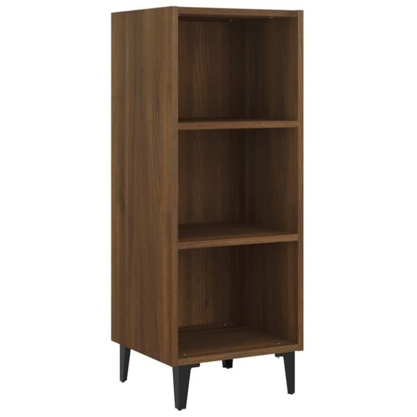 vidaXL Skjenk brun eik 34,5x32,5x90 cm konstruert tre