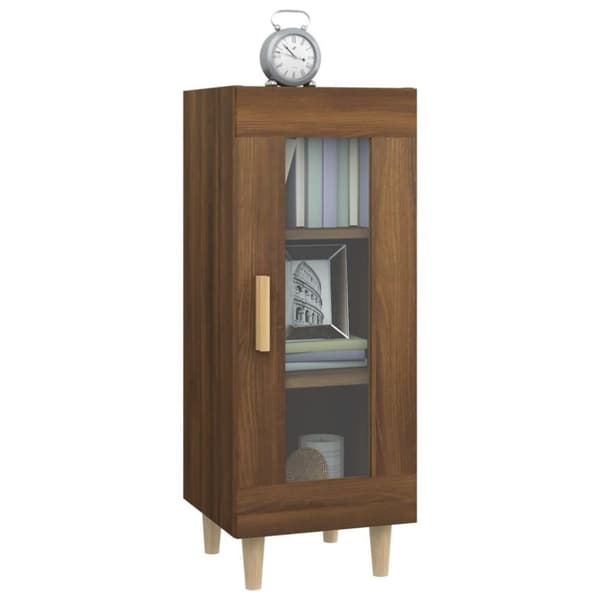 vidaXL Skjenk brun eik 34,5x34x90 cm konstruert tre