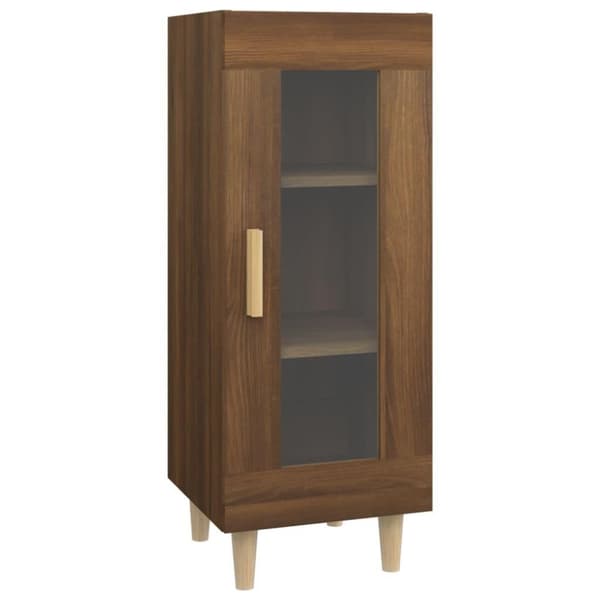 vidaXL Skjenk brun eik 34,5x34x90 cm konstruert tre