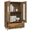 Miniatyrbilde 3 av 9: vidaXL Highboard røkt eik 70x31x115 cm konstruert tre